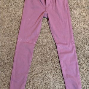 Pink skinny jeans